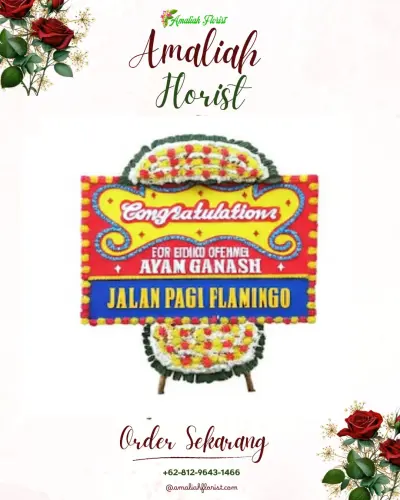 Bunga Papan Congratulation di Bambu Apus